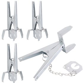 4Pack Reusable Mole Traps With Scissor Jaw Mole Killers Effective Mole Clips For Vegetable Shed Field Garden Yard (Option: 4PCS)