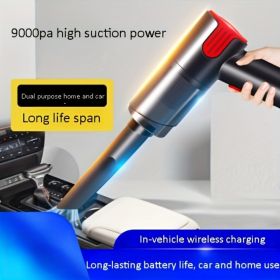 Wireless-red Car Vacuum Cleaner Wireless Usb Charging Car Vacuum Cleaner Home Handheld Mini Desktop Vacuum Cleaner Portable (Color: Red)